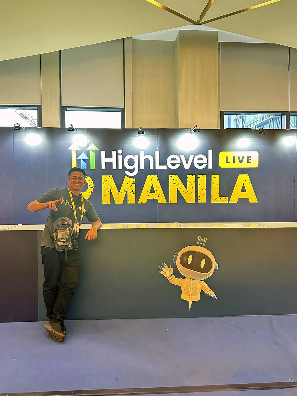 Lemuel Duyag at the HighLevel LIVE Manila registration desk