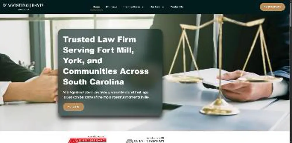 Homepage of D'Agostino/Davis Law Group, a South Carolina law firm